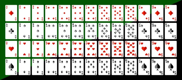 Playing Cards Poker Vector Eps Stockvektor