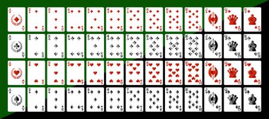 Playing cards for poker. Vector. Eps-10