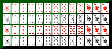 Playing cards for poker. Vector. Eps-10 clipart