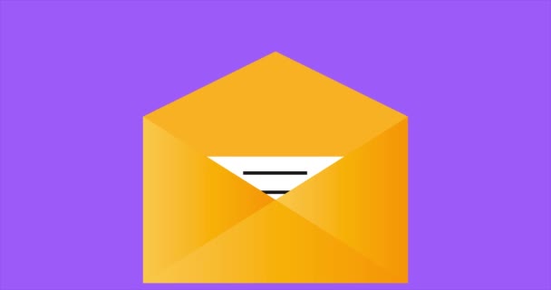 Envelope Flat Animated Icon Animated Digital Icon — Stock Video