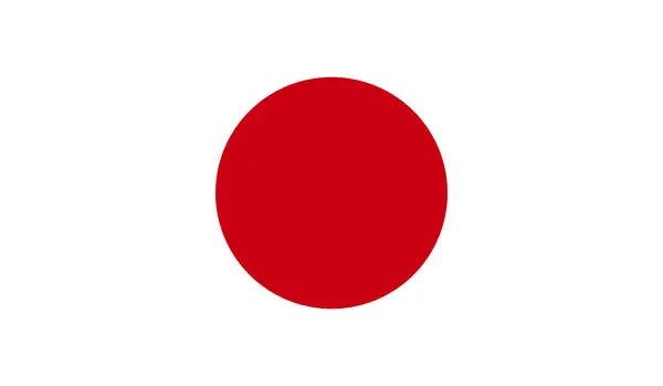 Japonya bayrağı. Bayrak simgesi. Vektör illüstrasyonu.