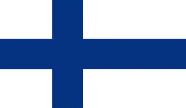 Finlandiya bayrağı. Vektör illüstrasyonu.