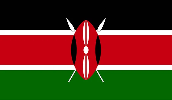 Kenya bayrağı. Vektör illüstrasyonu.