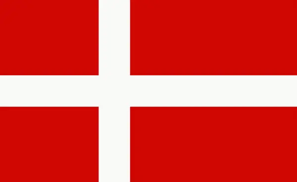 Nationalflagge Dänemarks Vektorillustration Stockvektor