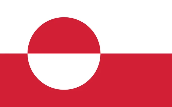 Flagge Grönlands Vektorillustration Stockillustration