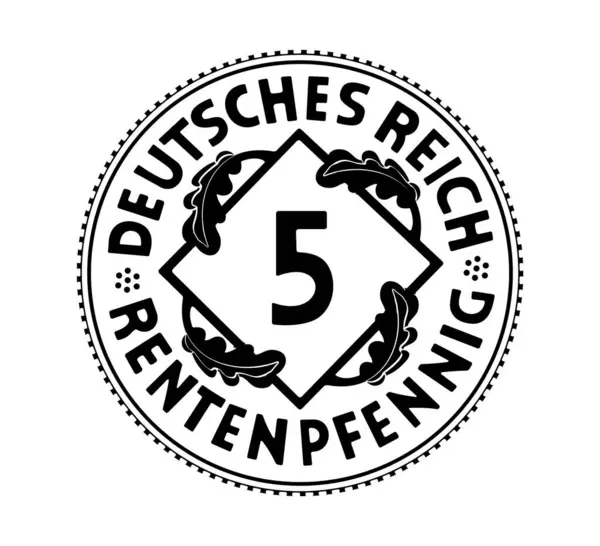 Weimar Cumhuriyeti 'nin 5 Rentenfennig sikkesi.
