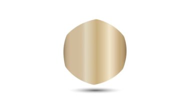 Coin, Israel, 5 sheqalim. İsrail 'in beş Sheqalim madeni parası. Bozuk para ekranda büyüleyici bir şekilde beliriyor. Canlandırılmış vektör parası. Para animasyonu.