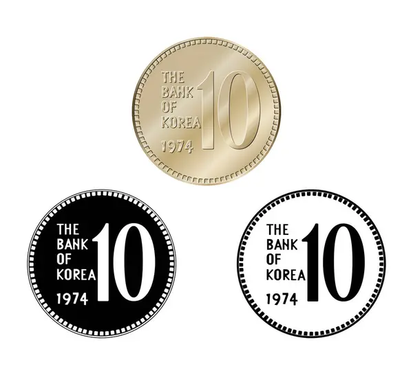 Güney Kore, 10 won, 1974. Ters çevir. Ayarla