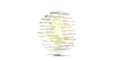 İki euro. Obverse bozuk para. Bozuk para ekranda büyüleyici bir şekilde beliriyor. Canlandırılmış vektör parası. Para animasyonu.