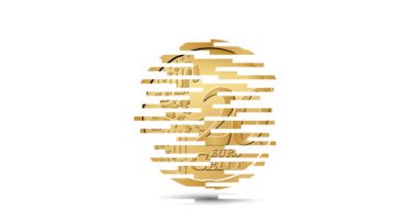 20 Euro bozukluk. Bozuk para ekranda büyüleyici bir şekilde beliriyor. Canlandırılmış vektör parası. Para animasyonu.