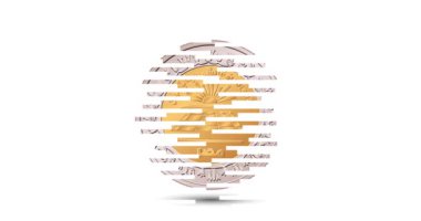 Benban Güneş Parkı. Mısır parasının tam tersi. Bozuk para ekranda büyüleyici bir şekilde beliriyor. Canlandırılmış vektör parası. Para animasyonu.