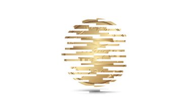 Asyut, Mısır 'da 50 kuruş 2019 Yeni Köprü. Bozuk para ekranda büyüleyici bir şekilde beliriyor. Canlandırılmış vektör parası. Para animasyonu.