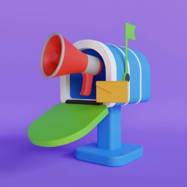 Dijital pazarlama, web analizi ve pazarlama sosyal medya kavramı. 3d vektör illüstrasyonu.