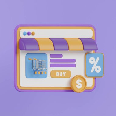 Web sitesi ve mobil web sitesi için Seo Optimizasyonu kavramı. İniş sayfası şablonu. 3B Vektör Resimleri.