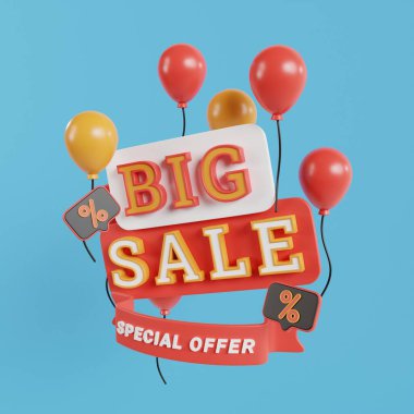 Çevrimiçi alışveriş 3D İllüstrasyon, çevrimiçi dükkan, çevrimiçi ödeme ve yüzen elementlerle dağıtım kavramı.