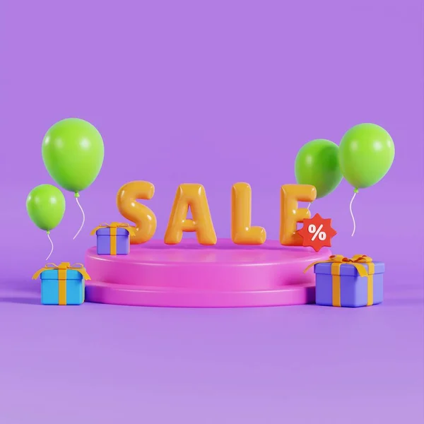 Online shopping 3D Illustration, online shop, online payment and delivery concept with floating elements.
