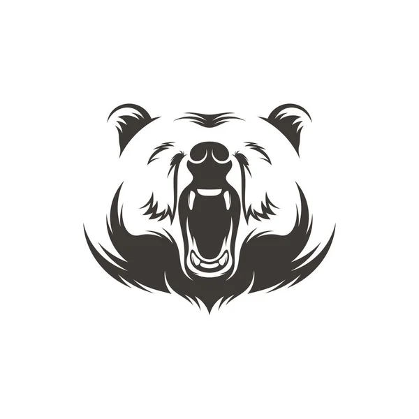 Head Bear Vector Illustration Design Head Bear Logo Design Template — Stock Vector
