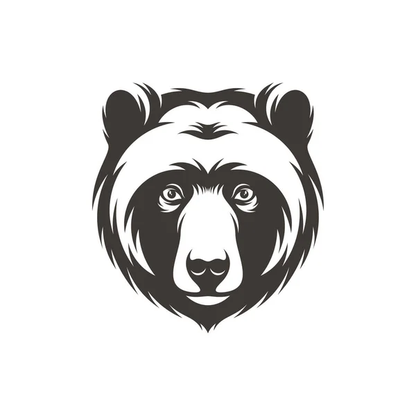 Projeto Ilustração Vetor Urso Principal Modelo Design Logotipo Urso Principal — Vetor de Stock