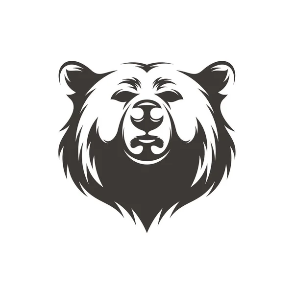 Head Bear Vektor Illustration Design Head Bear Logo Design Vorlage lizenzfreie Stockvektoren