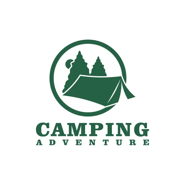 露营标志设计模板 野营历险标志矢量图解 — 图库矢量图片