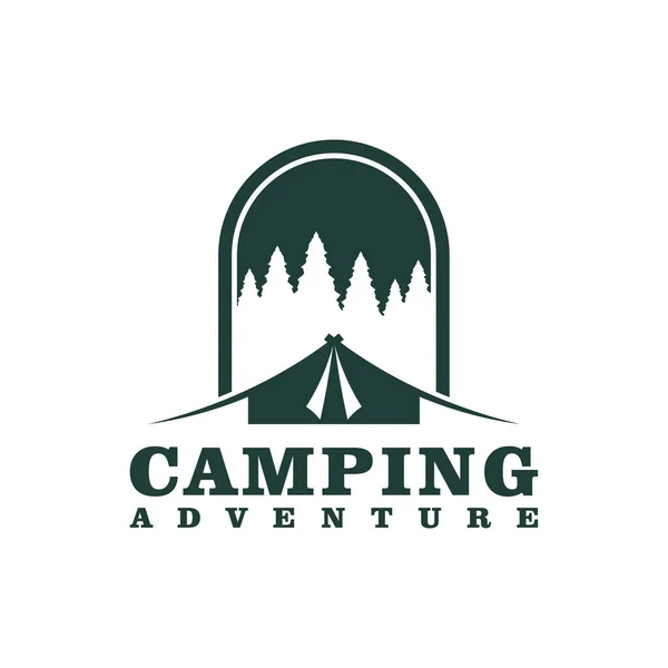 Camping Logo Design Template Camping Adventure Logo Vector Illustration — Stock Vector