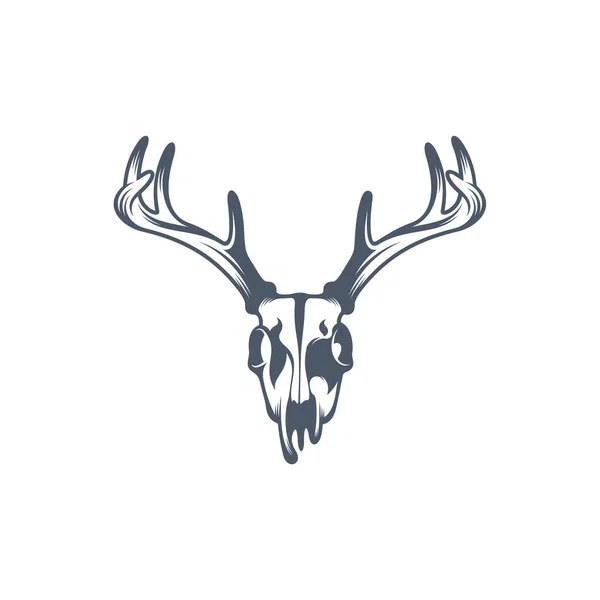 Diseño Ilustración Vectores Óseos Head Deer Diseño Del Logo Head — Archivo Imágenes Vectoriales