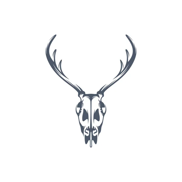 Diseño Ilustración Vectores Óseos Head Deer Diseño Del Logo Head — Vector de stock