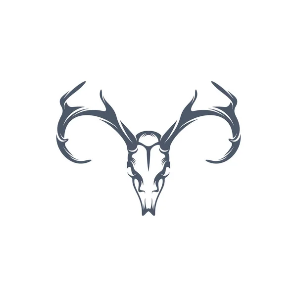 Diseño Ilustración Vectores Óseos Head Deer Diseño Del Logo Head Vector De Stock