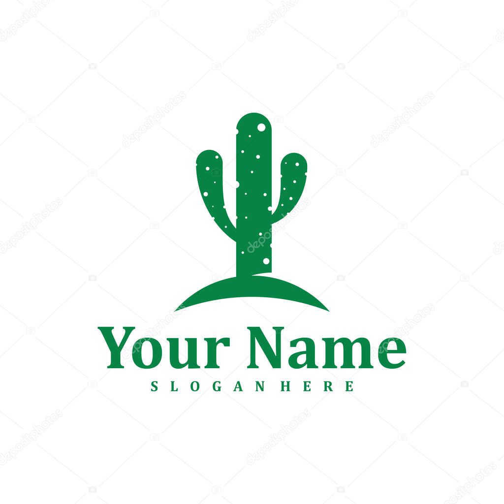 Cactus logo design Template. Creative Cactus logo vector illustration.
