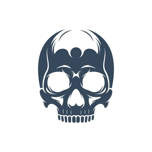 Skull Vector Illustration Design Totenkopf Logo Design Vorlage — Stockvektor