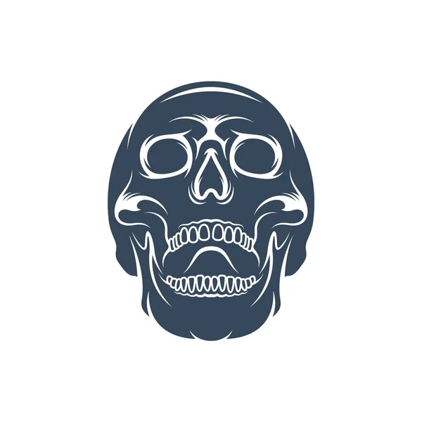 Skull Vector Illustration Design Totenkopf Logo Design Vorlage — Stockvektor