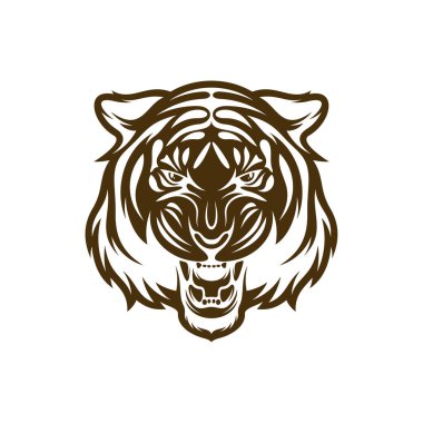 Baş Kaplan vektör çizimi. Baş Kaplan logo tasarımı Şablonu.