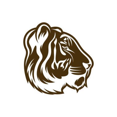 Baş Kaplan vektör çizimi. Baş Kaplan logo tasarımı Şablonu.