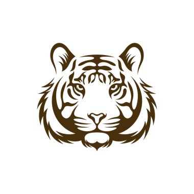 Baş Kaplan vektör çizimi. Baş Kaplan logo tasarımı Şablonu.