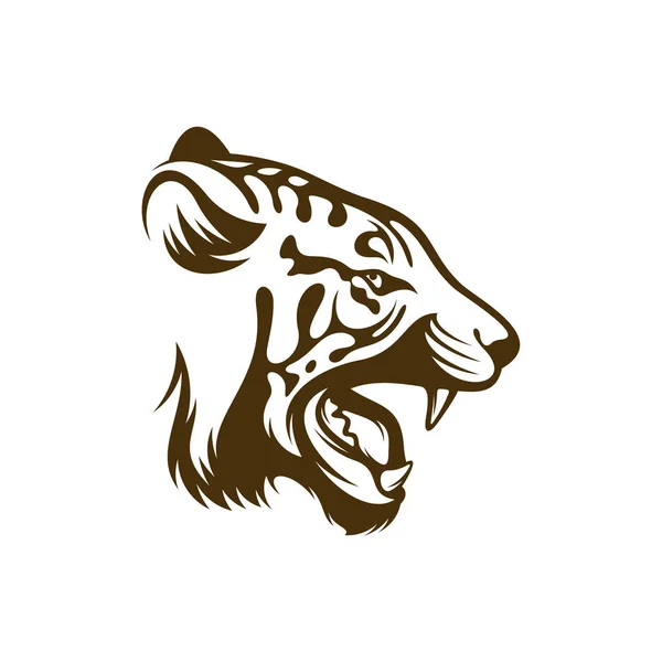 Head Tiger Vector Illustration Design Head Tiger Logo Design Template — Stock Vector