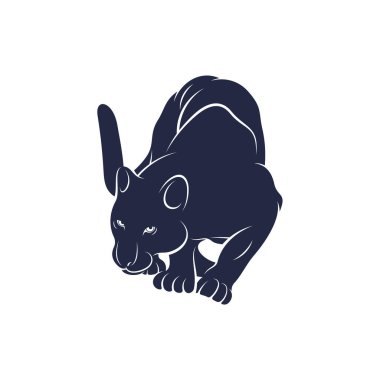 Panter vektör çizimi. Panter logo tasarım şablonu.