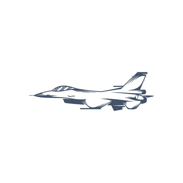 Progettazione Illustrazioni Vettoriali Aeronautiche Militari Modello Logo Fighter Jets — Vettoriale Stock