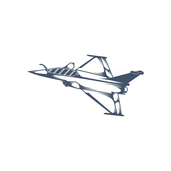 Design Zur Illustration Von Militärflugzeugen Vorlage Für Das Logo Von — Stockvektor
