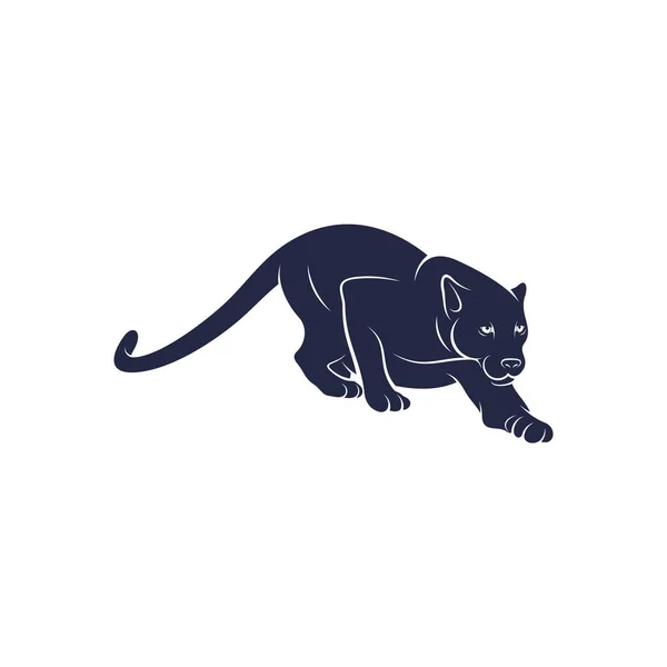 Desenho Ilustração Vetorial Pantera Modelo Design Logotipo Panther — Vetor de Stock
