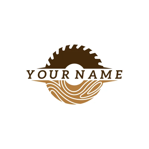 Дизайн Логотипа Резчика Древесины Векторная Иллюстрация Логотипа Creative Wood — стоковый вектор