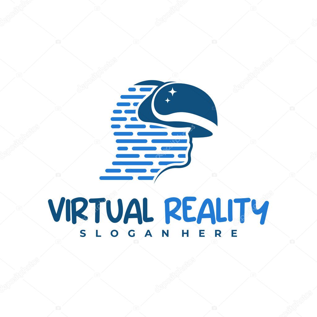 Tech Virtual Reality logo design Template. Creative Virtual Reality logo vector illustration.