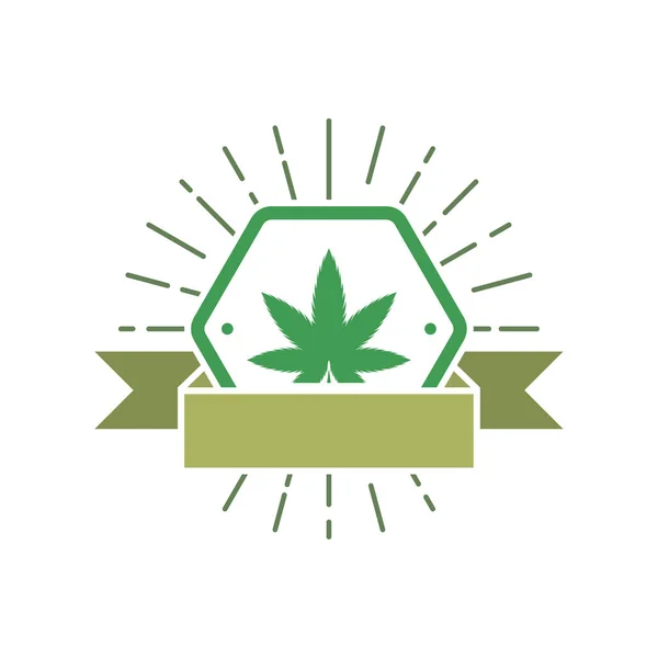 Cannabis Folha Logotipo Design Modelo Vetor Logotipo Para Rótulo Maconha — Vetor de Stock