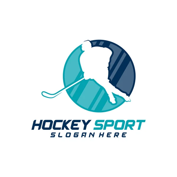 Stock vector Hockey sport logo design template. Modern vector illustration. Badge design.