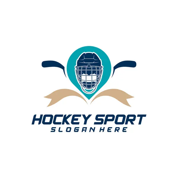 Point Hockey Sport Logo Design Template Modern Vector Illustration Badge — Stock Vector