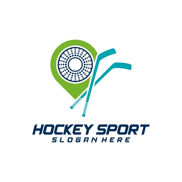 Ponto Hóquei Esporte Logotipo Modelo Design Ilustração Vetorial Moderna Design — Vetor de Stock
