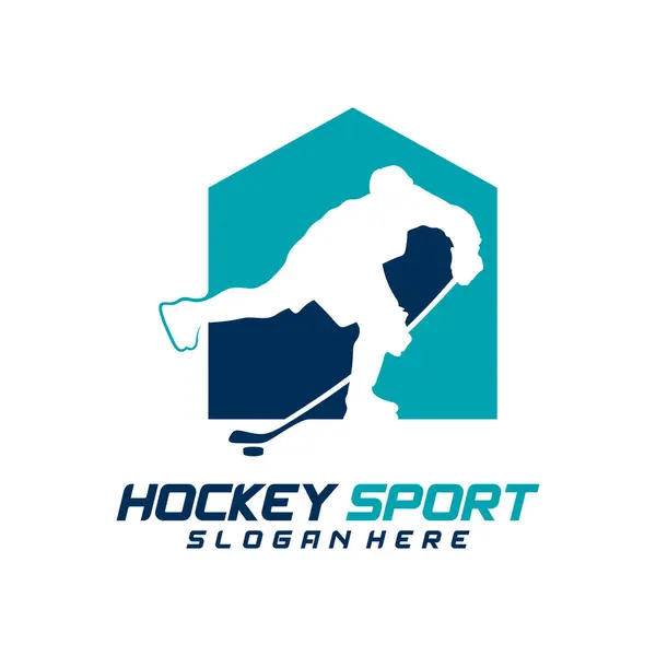Дизайн Логотипа Хоккейного Клуба Современная Векторная Иллюстрация Дизайн Бейджей — стоковый вектор