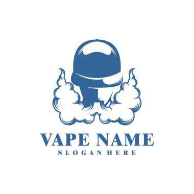 Vape logo tasarımı konsept vektörü. Vaping illüstrasyon tasarımı