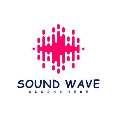 Ses dalgası logosu tasarım vektörü. Ses dalgası çizimi tasarımı