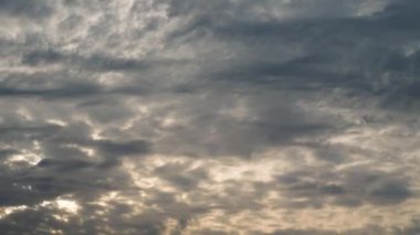 Timelapse of a beautiful sky on a sunny day. Fast moving clouds.