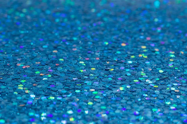 Mavi Renk Makro Işıltılı Işıltılı Desen Arkaplanı Canlı Renkle — Stok fotoğraf